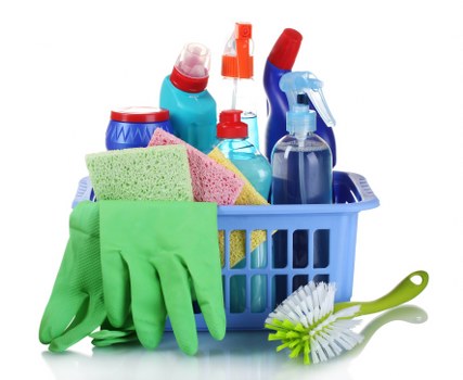 Professional hot water extraction cleaning a carpet
